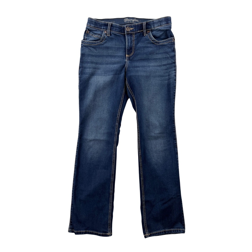 Wrangler Q-Baby Bootcut Jeans Women 30x32 (fits 32x31) Dark Wash Western Cowgirl